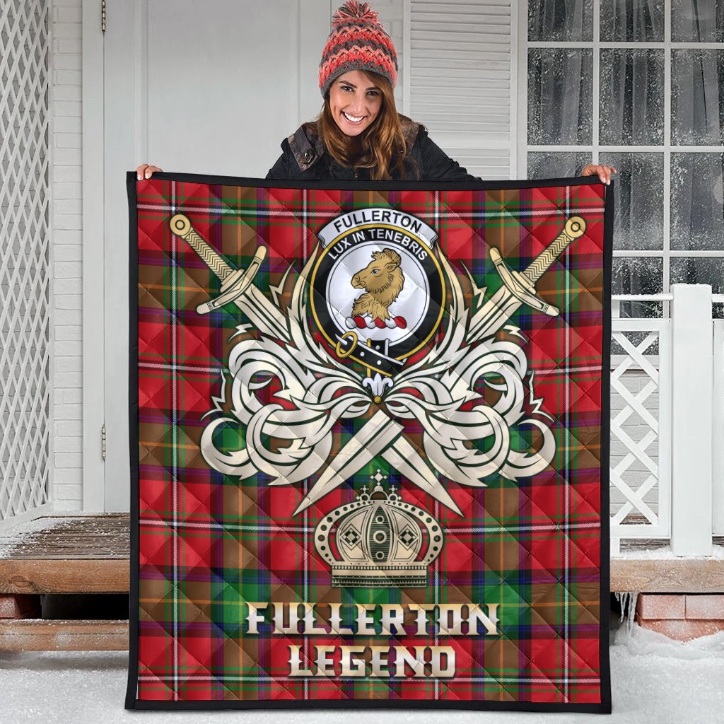 Fullerton Tartan Crest Legend Gold Royal Premium Quilt