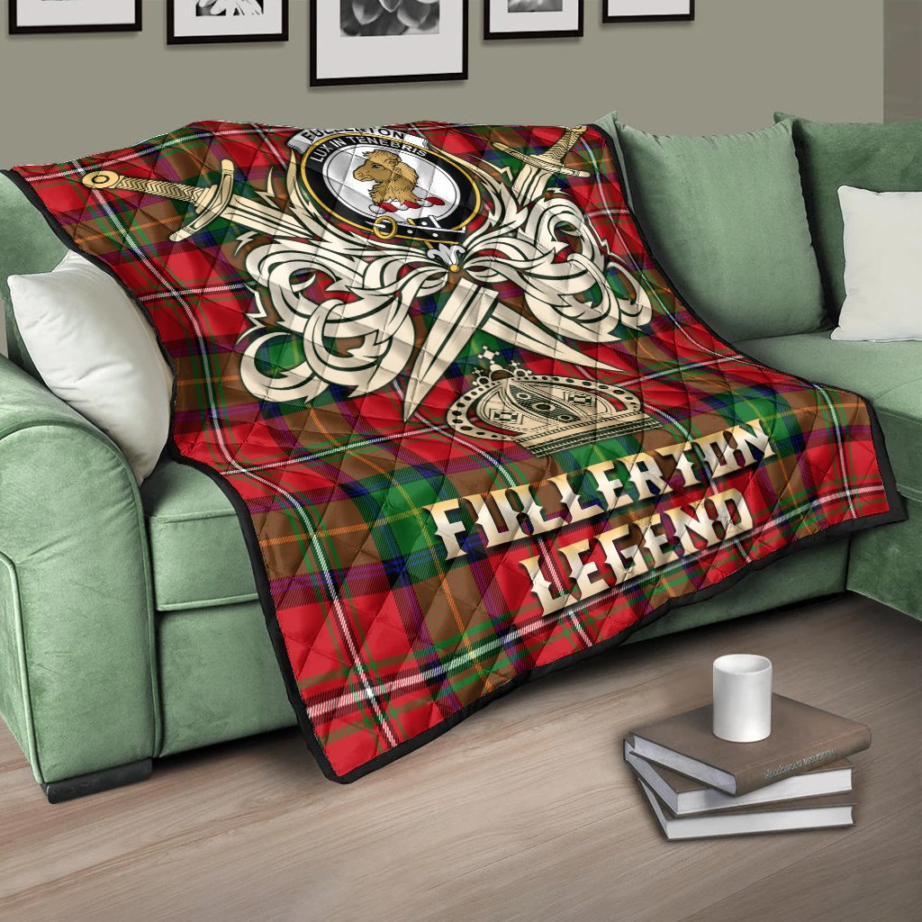 Fullerton Tartan Crest Legend Gold Royal Premium Quilt