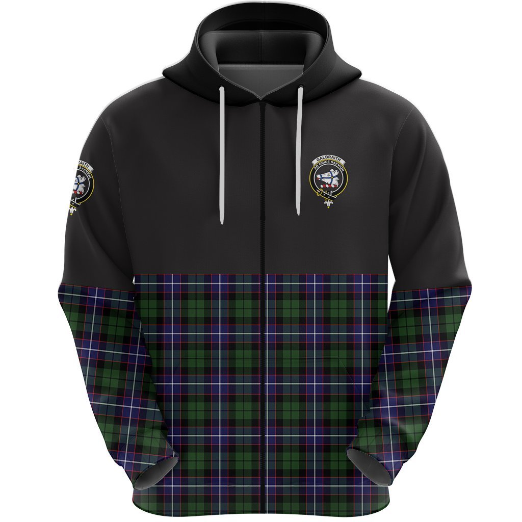 Galbraith Modern Clan Half Of Tartan Zipper Hoodie