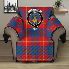 Galloway Red Tartan Crest Sofa Protector