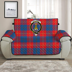 Galloway Red Tartan Crest Sofa Protector