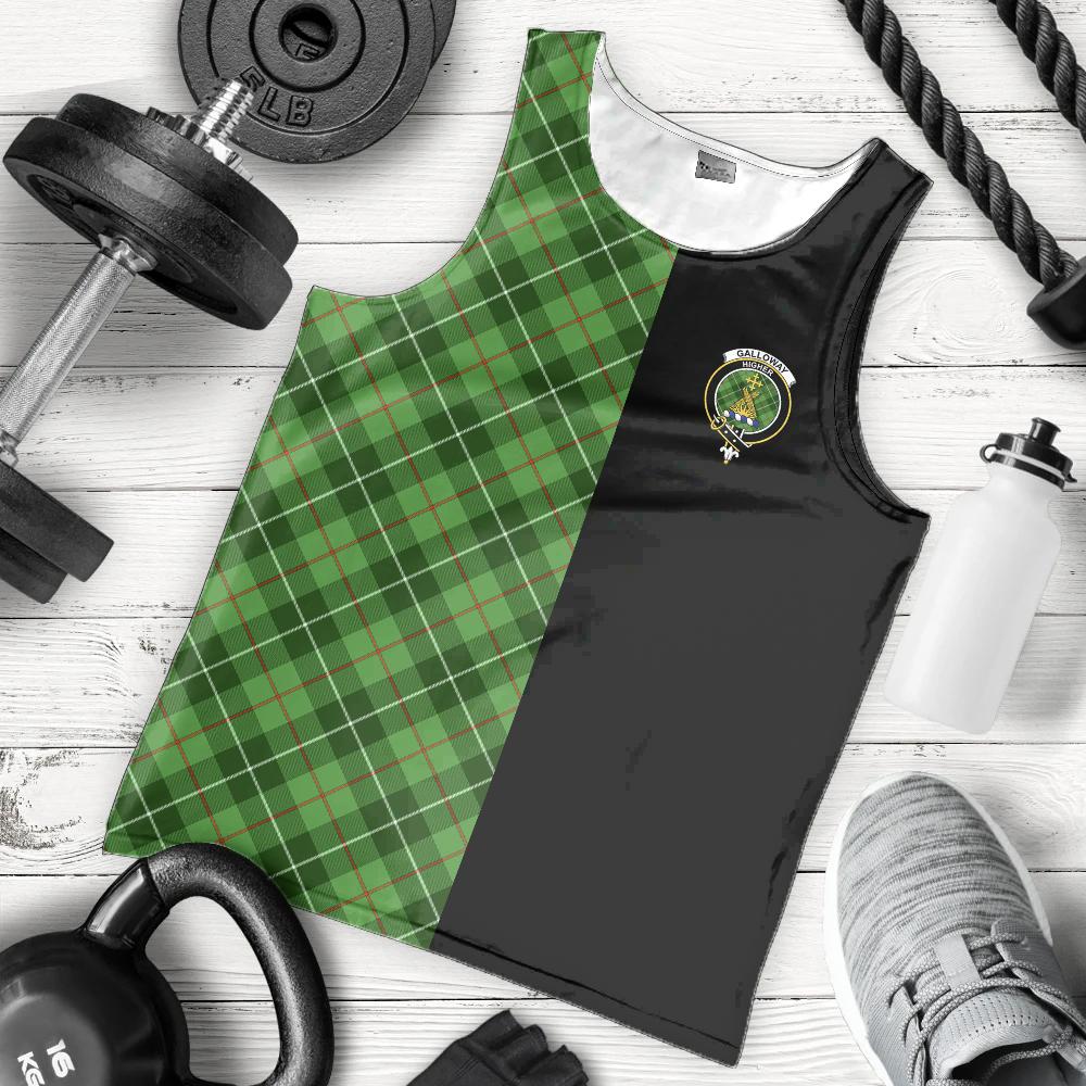 Galloway Tartan Crest Men's Tank Top - Cross Style