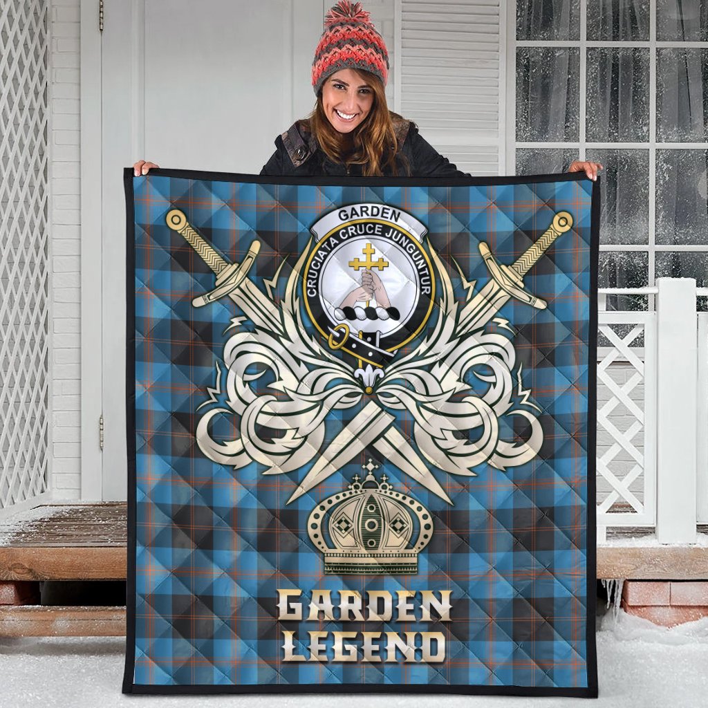 Garden Tartan Crest Legend Gold Royal Premium Quilt