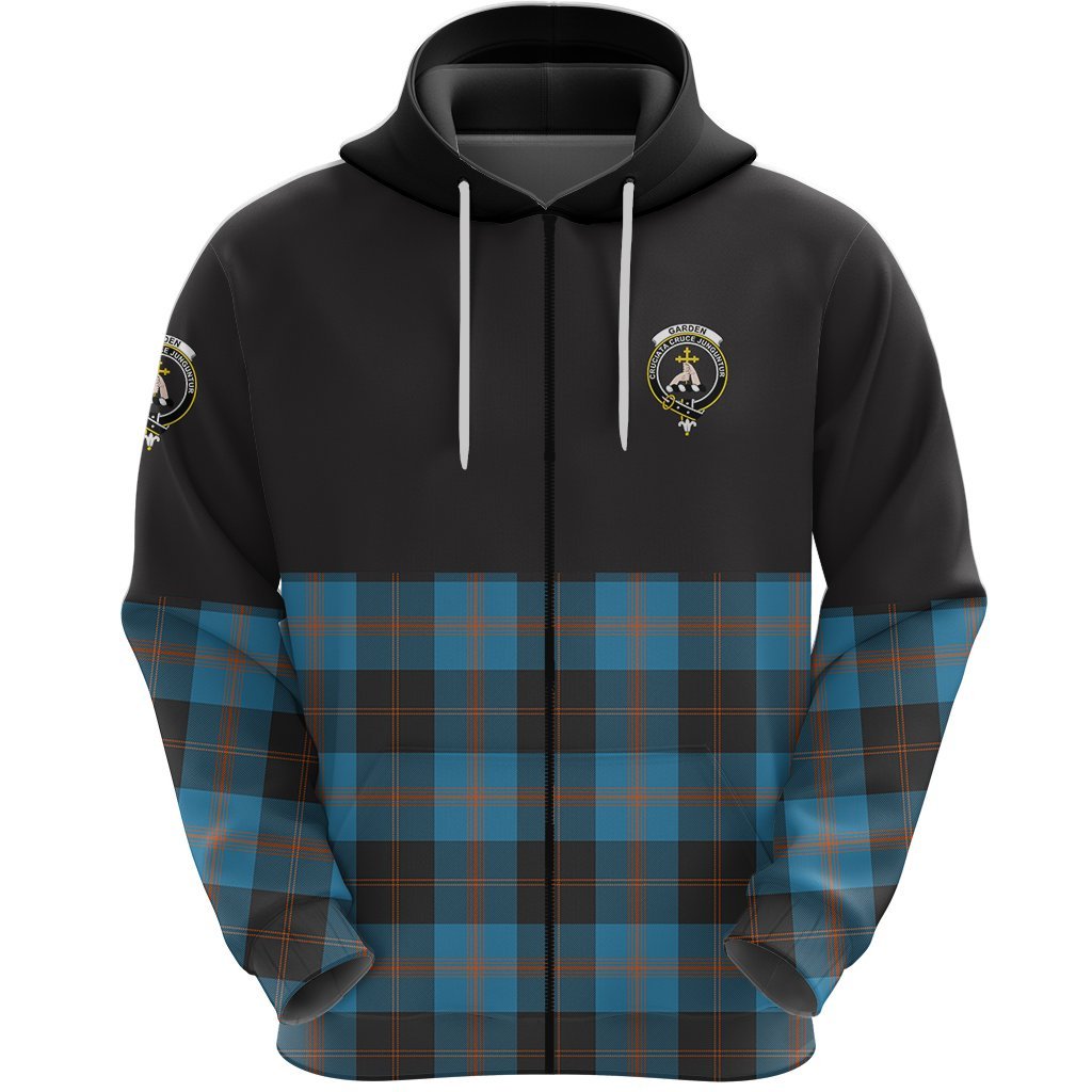 Garden Clan Half Of Tartan Zipper Hoodie