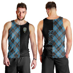 Garden Tartan Crest Men's Tank Top - Cross Style