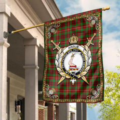 Ainslie Tartan Crest Garden Flag - Celtic Thistle Style