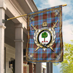 Anderson Modern Tartan Crest Garden Flag - Celtic Thistle Style