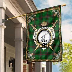 Anstruther Tartan Crest Garden Flag - Celtic Thistle Style