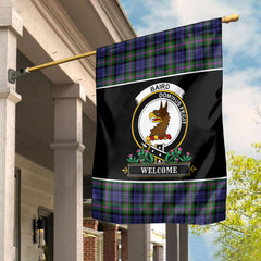 Baird Modern Tartan Crest Garden Flag - Welcome Style