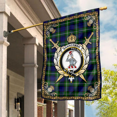 Bannerman Tartan Crest Garden Flag - Celtic Thistle Style