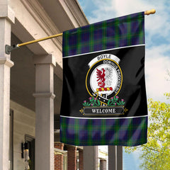 Boyle Tartan Crest Garden Flag - Welcome Style