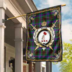 Brodie Hunting Modern Tartan Crest Garden Flag - Celtic Thistle Style