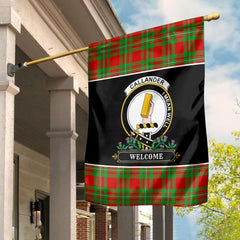 Callander Tartan Crest Garden Flag - Welcome Style