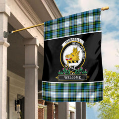 Campbell Dress Tartan Crest Garden Flag - Welcome Style