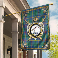 Carmichael Ancient Tartan Crest Garden Flag - Celtic Thistle Style