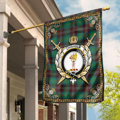 Chisholm Hunting Ancient Tartan Crest Garden Flag - Celtic Thistle Style