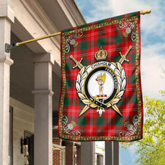 Chisholm Modern Tartan Crest Garden Flag - Celtic Thistle Style