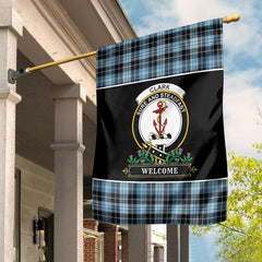 Clark Ancient Tartan Crest Garden Flag - Welcome Style