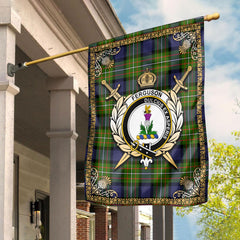 Ferguson Tartan Crest Garden Flag - Celtic Thistle Style