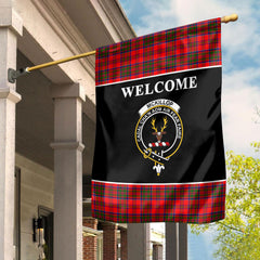 McKillop Tartan Crest Black Garden Flag
