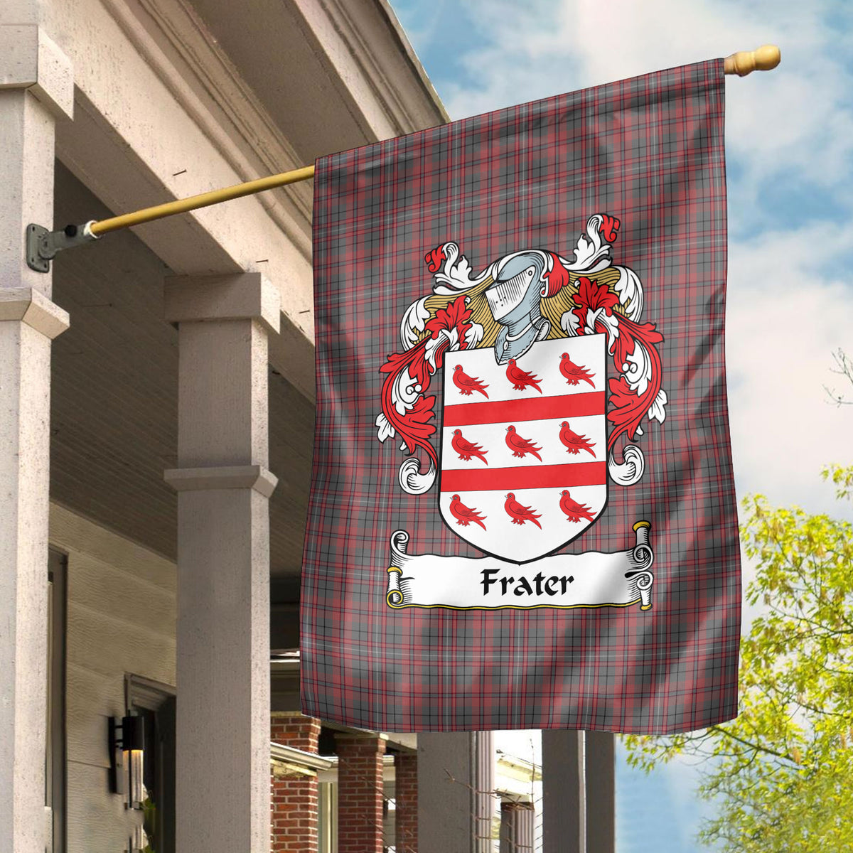 Frater Tartan Crest Garden Flag