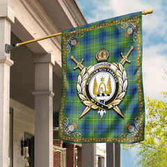 Johnson Ancient Tartan Crest Garden Flag - Celtic Thistle Style