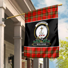 Langlands Tartan Crest Garden Flag - Welcome Style