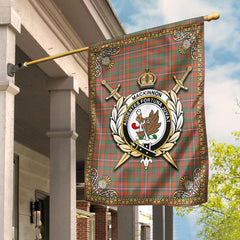 MacKinnon Ancient Tartan Crest Garden Flag - Celtic Thistle Style