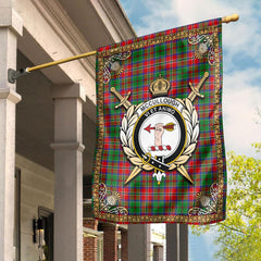 McCullough Tartan Crest Garden Flag - Celtic Thistle Style