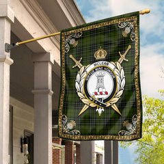McLean Hunting Tartan Crest Garden Flag - Celtic Thistle Style