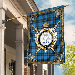 Ramsay Blue Ancient Tartan Crest Garden Flag - Celtic Thistle Style