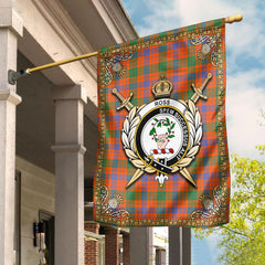 Ross Ancient Tartan Crest Garden Flag - Celtic Thistle Style