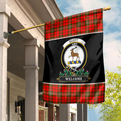 Scott Modern Tartan Crest Garden Flag - Welcome Style