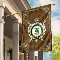 Seton Hunting Modern Tartan Crest Garden Flag - Celtic Thistle Style