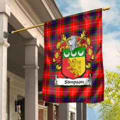 Simpson Tartan Crest Garden Flag