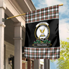 Stewart Dress Modern Tartan Crest Garden Flag - Welcome Style