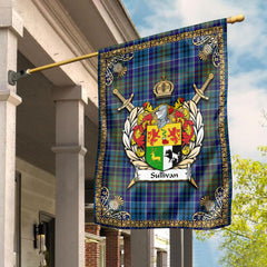 Sullivan Tartan Crest Garden Flag - Celtic Thistle Style