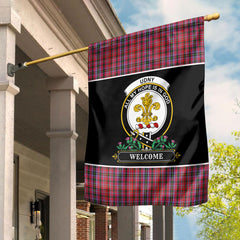 Udny Tartan Crest Garden Flag - Welcome Style