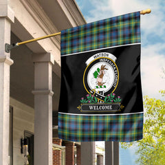 Watson Ancient Tartan Crest Garden Flag - Welcome Style