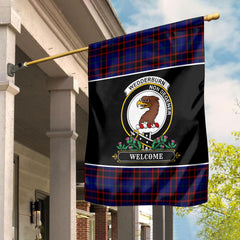 Wedderburn Tartan Crest Garden Flag - Welcome Style