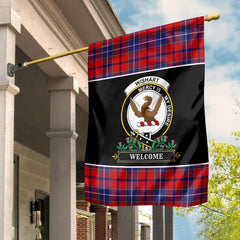 Wishart Dress Tartan Crest Garden Flag - Welcome Style