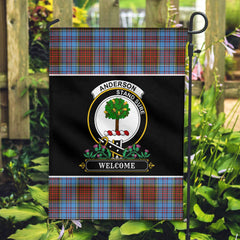 Anderson Modern Tartan Crest Garden Flag - Welcome Style