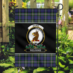 Baird Modern Tartan Crest Garden Flag - Welcome Style