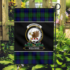 Bannatyne Tartan Crest Garden Flag - Welcome Style