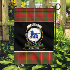 Bruce Modern Tartan Crest Garden Flag - Welcome Style