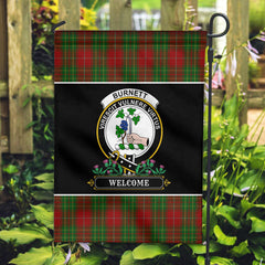 Burnett Tartan Crest Garden Flag - Welcome Style