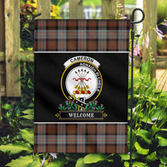 Cameron of Erracht Weathered Tartan Crest Garden Flag - Welcome Style