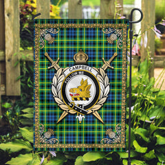 Campbell of Breadalbane Ancient Tartan Crest Garden Flag - Celtic Thistle Style