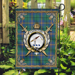 Carmichael Ancient Tartan Crest Garden Flag - Celtic Thistle Style