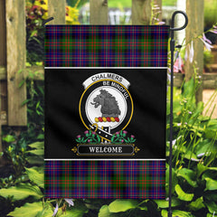 Chalmers Tartan Crest Garden Flag - Welcome Style